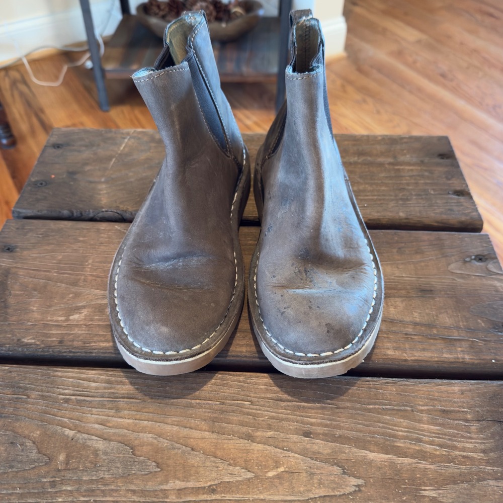 LL Bean Stonington Brown Leather Chelsea Boots Women's Ankle Boots‎ Size 7 - Picture 6 of 7